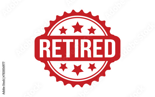 Retired rubber grunge stamp seal vector