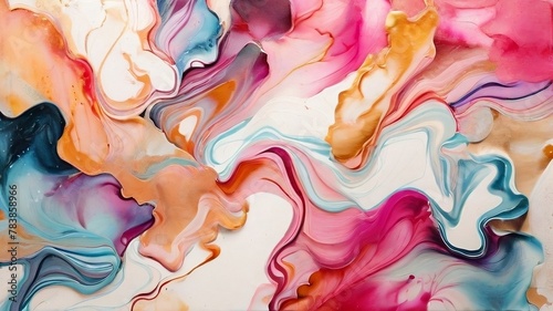 Abstract marble ink artwork inspired by a fantastic original painting for an abstract background