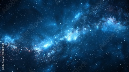 Space night sky blue background © shahabat