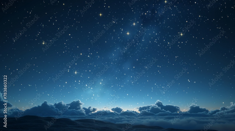 night sky blue space background