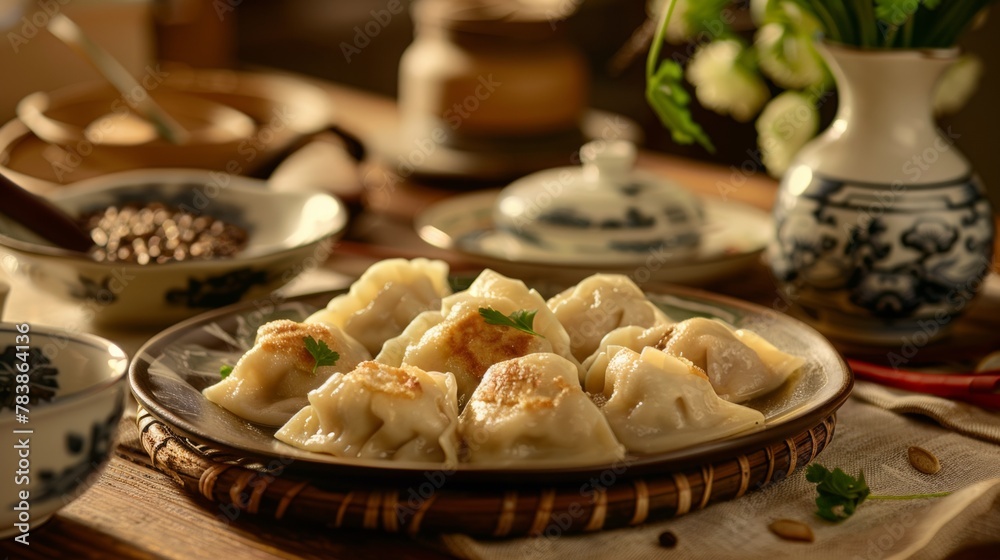 The national dish of China is jiaozi street food.