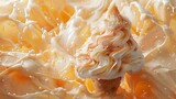 Delicious Orange Creamsicle Cream Lava Cyclone Photorealism
