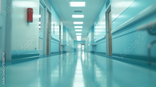 Blurring the Background in a hospital concept blurred background light clear 3D rendering 