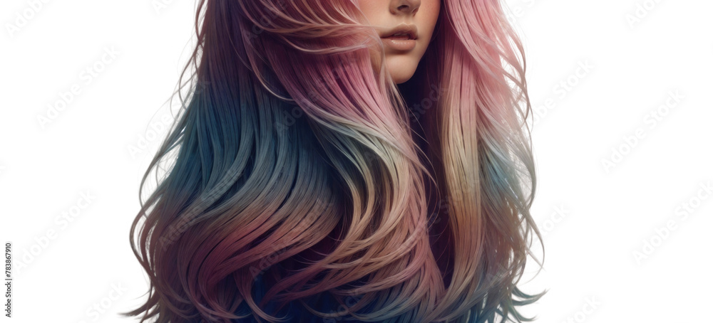 Happy Colored Ombre Hairstyle with Warm Tones