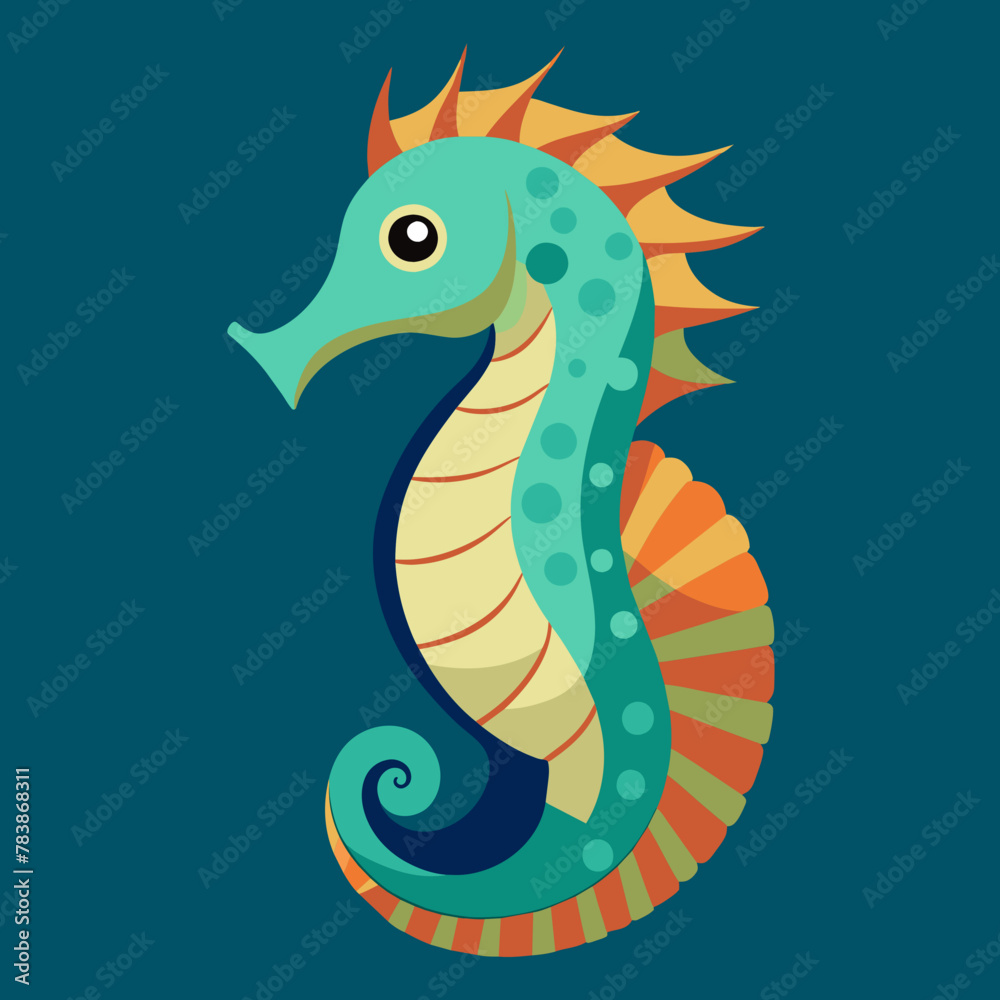 illustration of seahorse illustration of seahorse