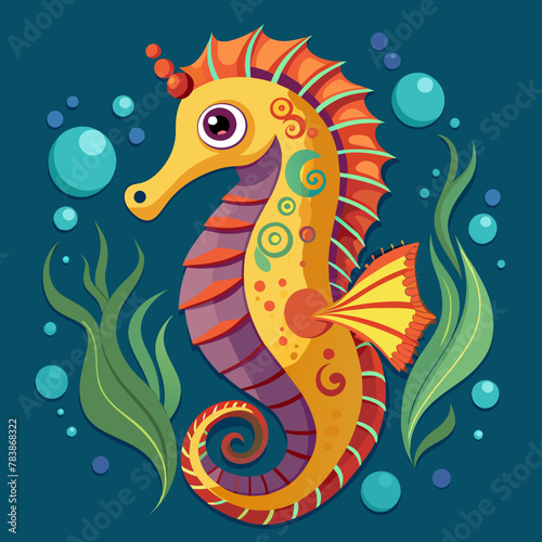 illustration of seahorse