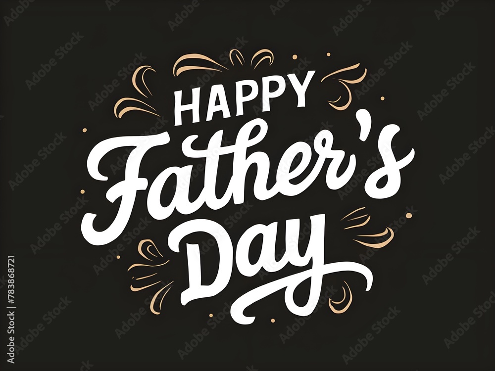 Happy father's day lettering typography