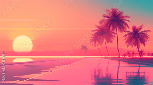 Tropical Sunset on the Beach