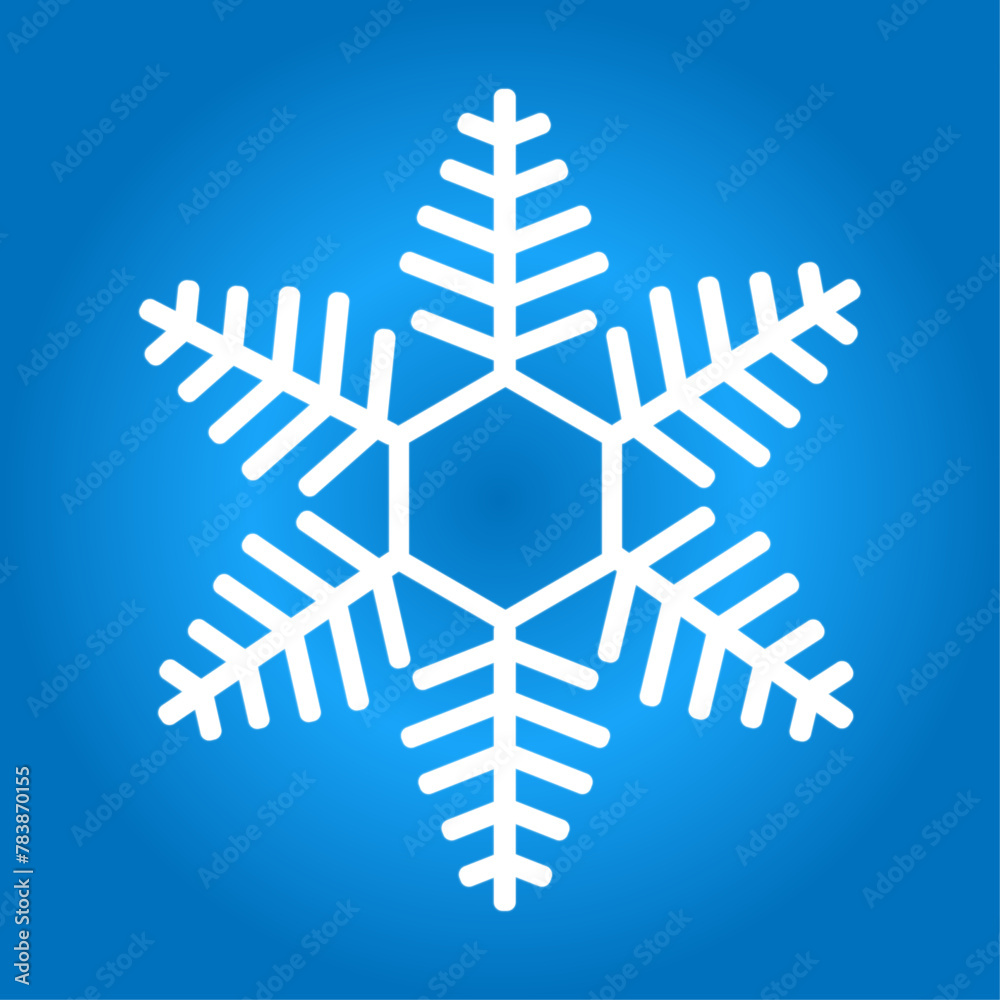 blue snowflake icon isolated on blue background. vector illustration blue snowflake icon isolated on blue background. vector illustration
