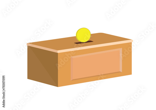 "kotak infaq" charity box which is usually used by Muslims to donate, give alms or share.