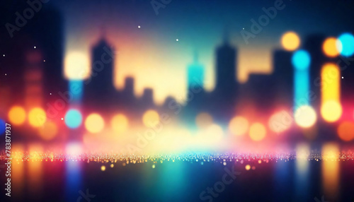 Cityscape Abstract And Bokeh. AI generativ.