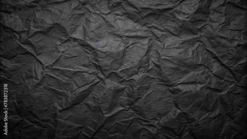Dark Grey Crumpled Paper Texture Background
