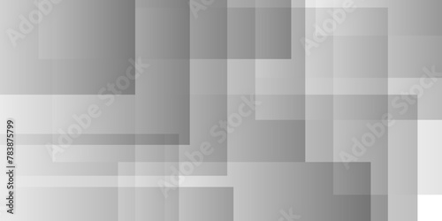 Abstract minimal geometric white and gray light background design. white transparent material in triangle diamond and squares shapes in random geometric pattern.