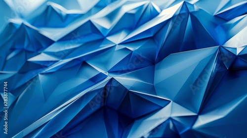 blue geometric. shape abstract technology background hyper realistic 
