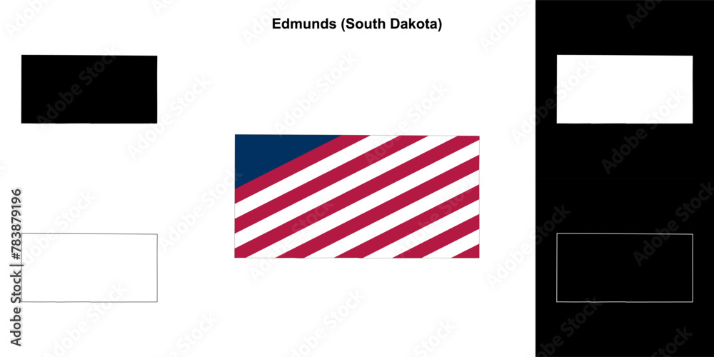 Edmunds County (South Dakota) outline map set