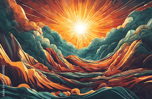 Extraterrestrial Extravaganza Exploring Psychedelic Landscapes with Rick and Morty Inspired Art
