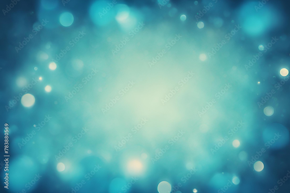 Blue bokeh , a normal simple grainy noise grungy empty space or spray texture , a rough abstract retro vibe shine bright light and glow background template color gradient