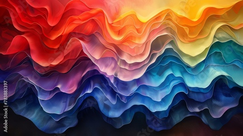 Colorful abstract wavy texture as artistic background