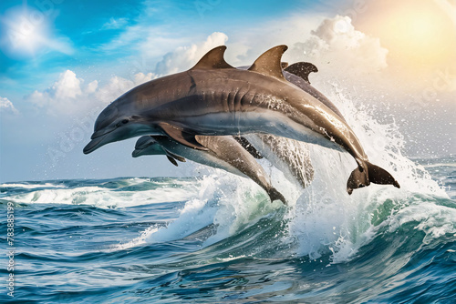 dolphin jumping in water