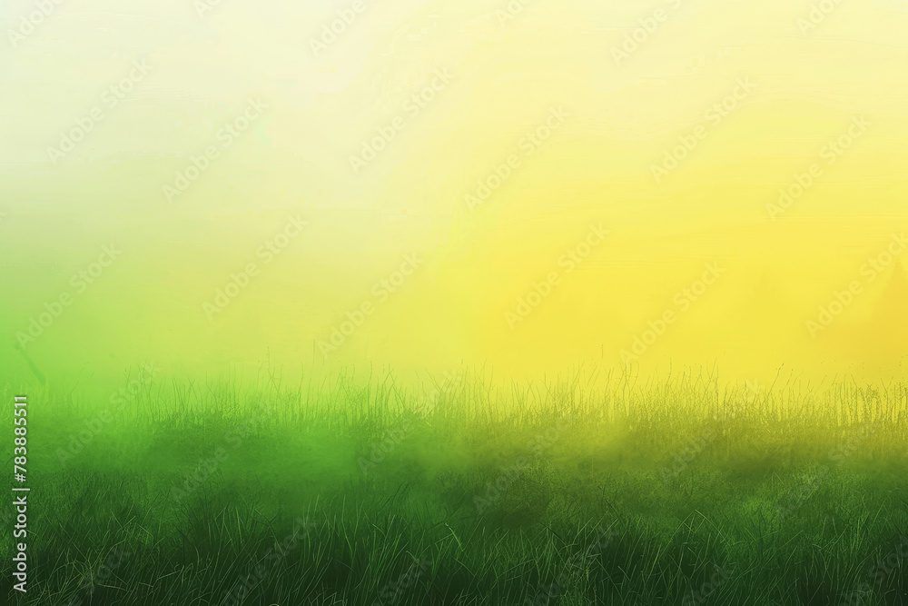 Obraz premium A green and yellow field with a blurry background