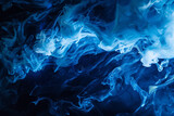 A blue and white smoke-like substance that appears to be flowing through the air