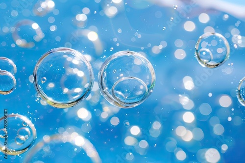 Close-up of bubbles forming on a water surface