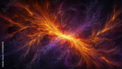 An ethereal abstract light effect texture with fiery tones of ember red, golden orange, and deep violet, evoking the mystical energy of a flickering flame.