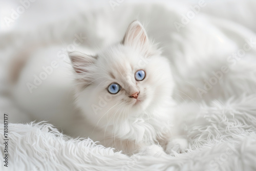 The white fluffy kitty l