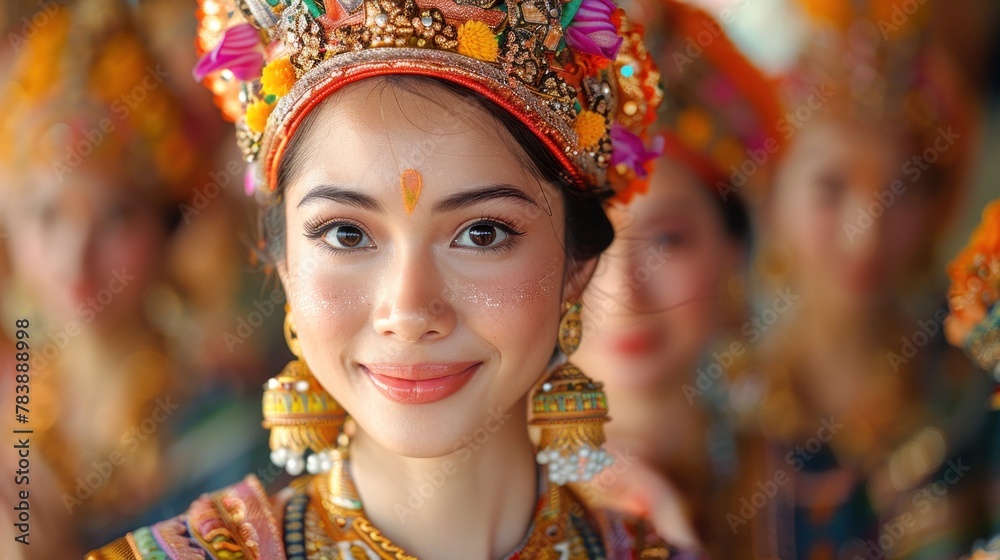 Fototapeta premium An exquisite portrayal of Thai culture, brimming with authenticity and charm.