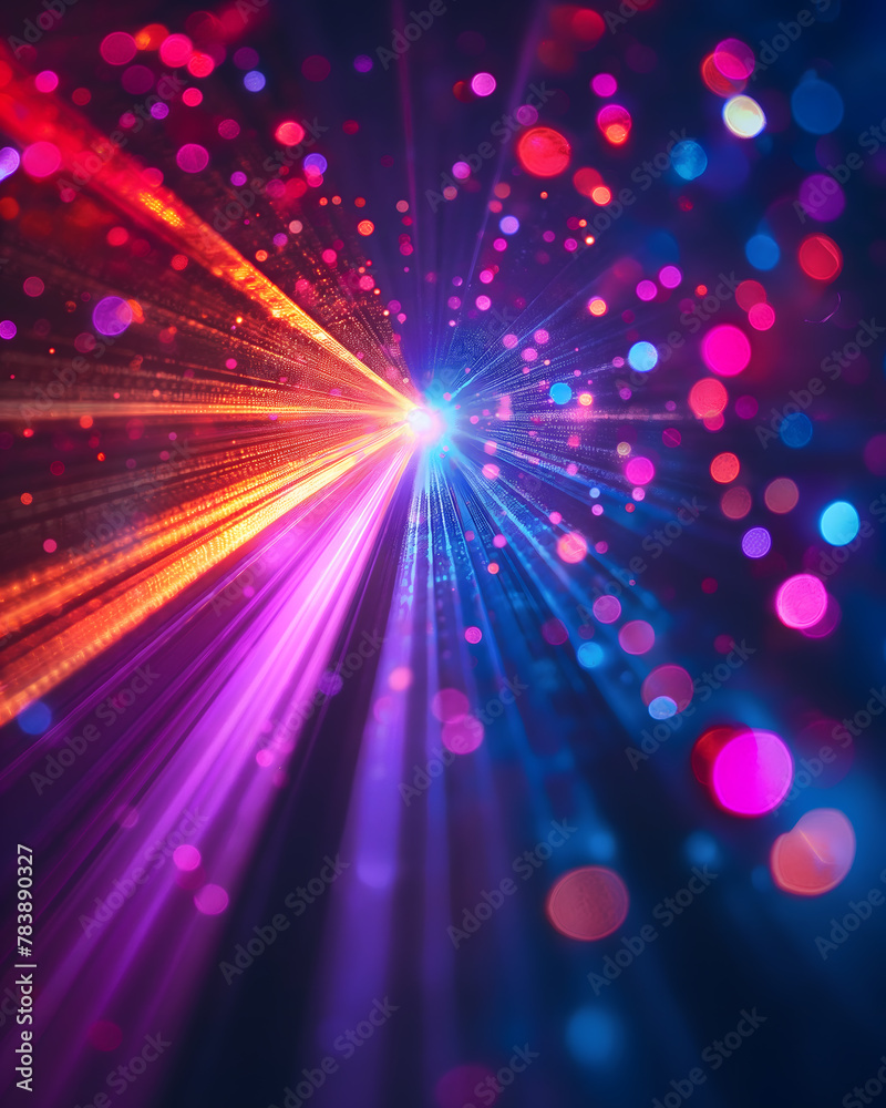Vibrant Abstract Bokeh Lights in Blue and Red Hues Vibrant Abstract Bokeh Lights in Blue and Red Hues