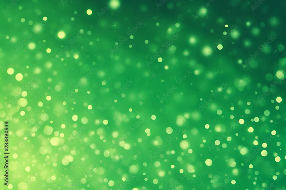 Green bokeh , a normal simple grainy noise grungy empty space or spray texture , a rough abstract retro vibe shine bright light and glow background template color gradient