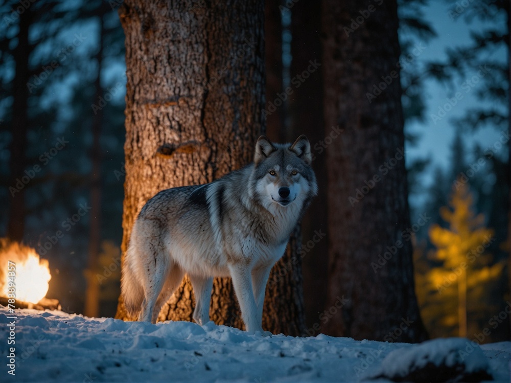 Obraz premium wolf in the woods