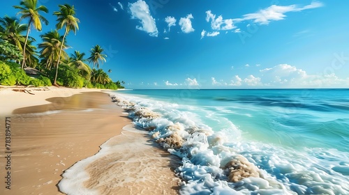 Tropical beach in punta cana dominican republic © James
