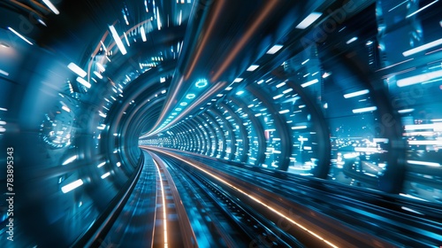 Futuristic Maglev Tunnel Network photo