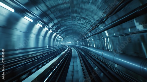 Futuristic Maglev Tunnel Network