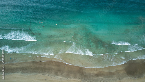 Aerial view Beaches, towns, sunsets in el nido nacpan port barton the Philippines.  photo