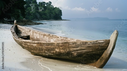 Handmade Wooden Canoe on North Sentinel Island