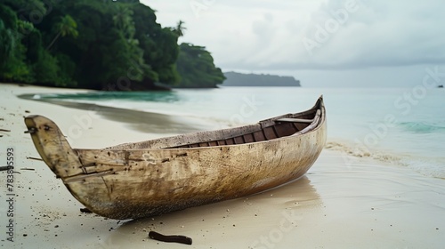 Handmade Wooden Canoe on North Sentinel Island