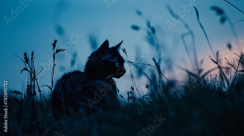 Stray Cat at Twilight