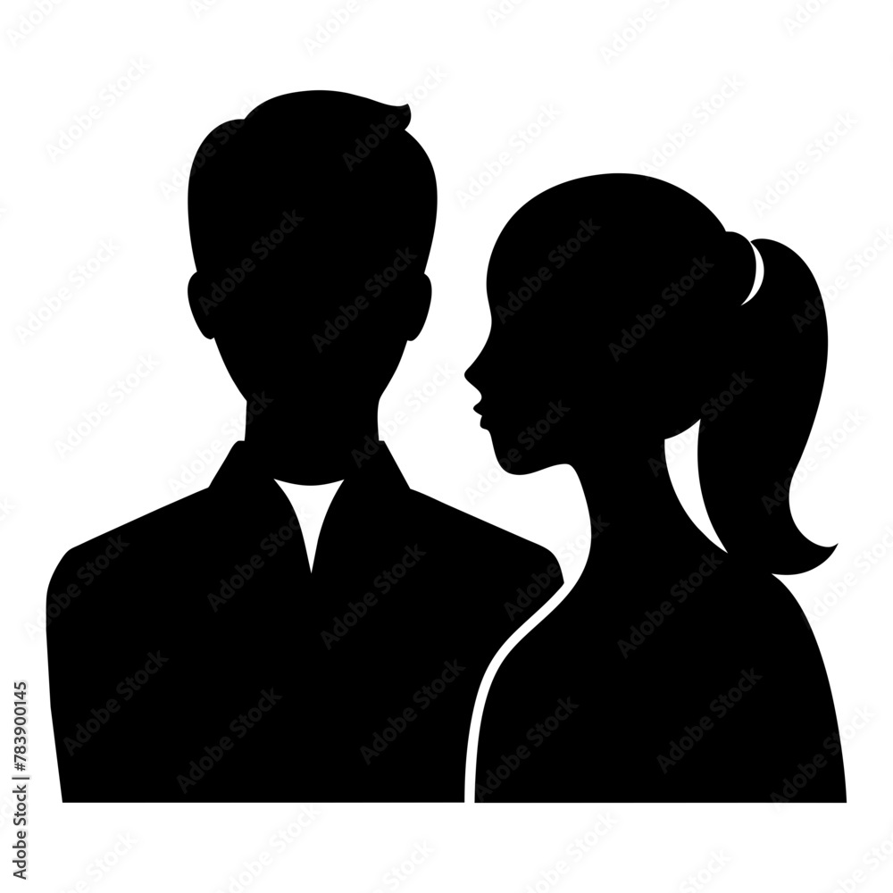 silhouette of a couple