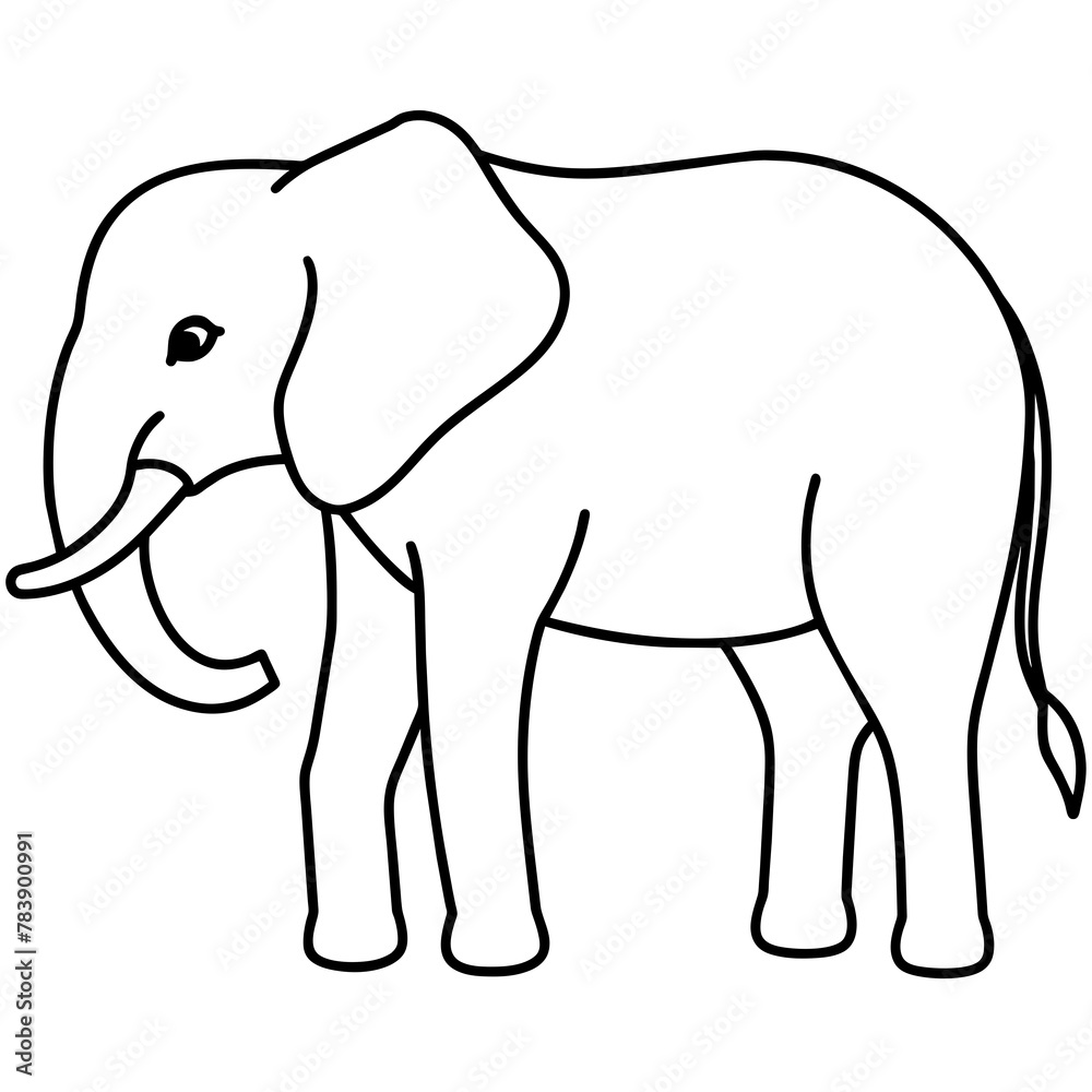 Fototapeta premium elephant cartoon illustration