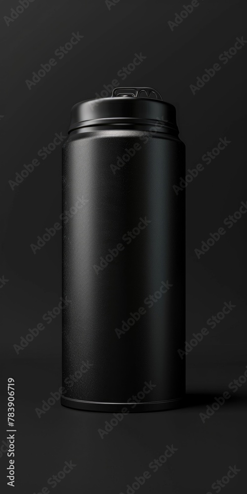 Canned Air Duster for Easy Dusting - Black Aerosol Can Isolated on Blank Background Canned Air Duster for Easy Dusting - Black Aerosol Can Isolated on Blank Background