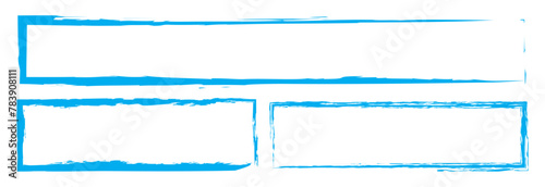 Grunge frames. Black brush stroke element. 11:11