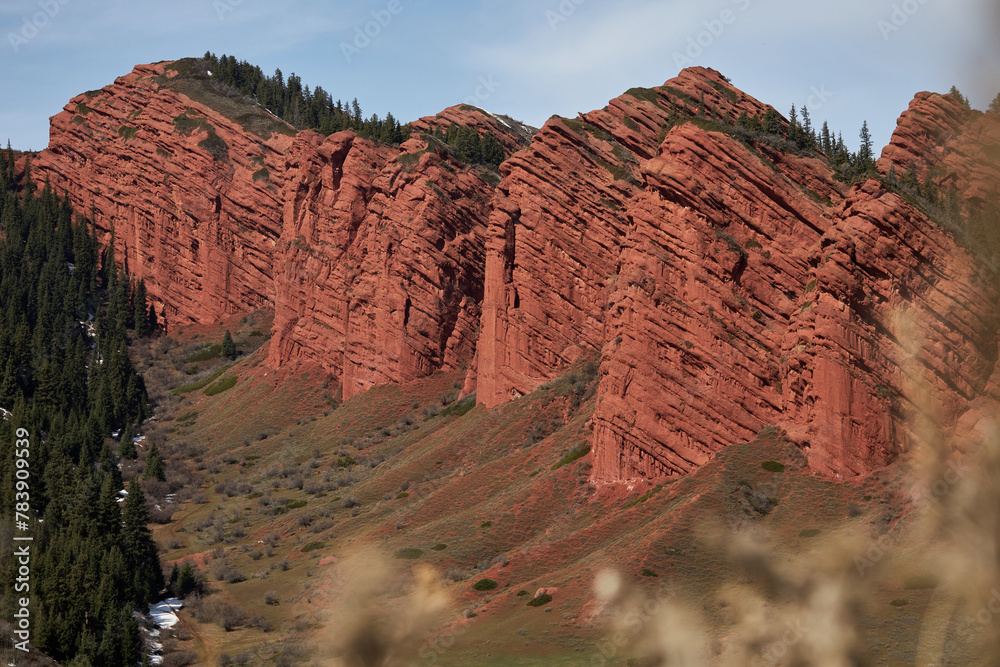 Red Rocks Seven Oxen 7 Bulls Gorge Jety Oguz Popular Touristic Red Rocks Seven Oxen 7 Bulls Gorge Jety Oguz Popular Touristic