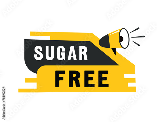 Sugar free speech bubble icon modern style. Banner design for business, marketing. Vector label.