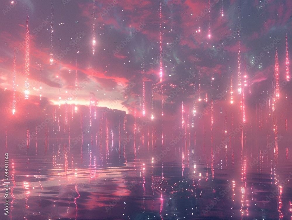 Fototapeta premium Lights greeting the illuminating dawn