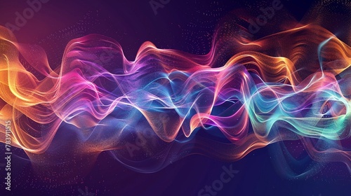 Throbbing Soundwaves  A dynamic and pulsating representation of soundwaves, throbbing with energy and rhythm photo