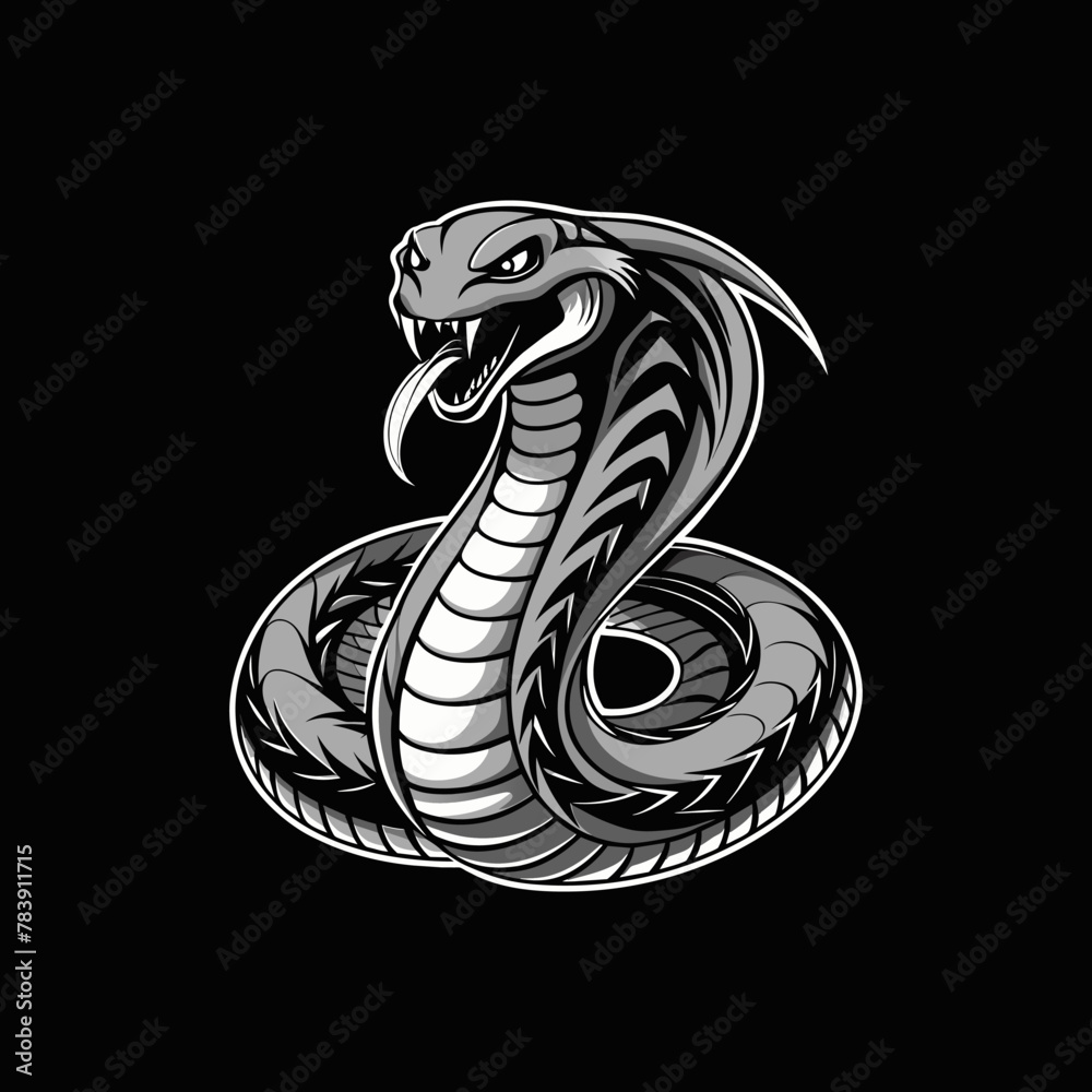 Fototapeta premium black and white snake