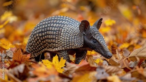 Small Animal in Field of Leaves
