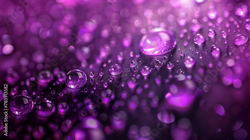 Purple waterdrops on a dark background